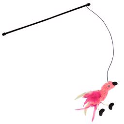 KONG Cat Active Teasing Stick För Katten Med Rosa Flamingo