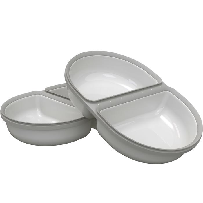 Matskål till SureFeed Feeder 2 Fack 2 st GRÅ