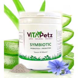 VitaPetz symbiotiska fodertillskott för magen med probiotika och prebiotika