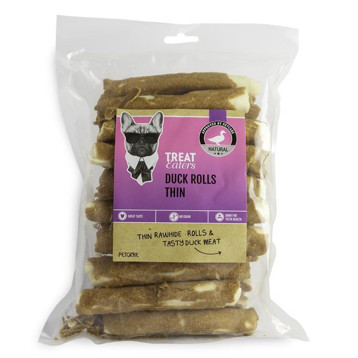 TreatEaters Duck Rolls THIN Oxrullar Med Ankkött 400 gram