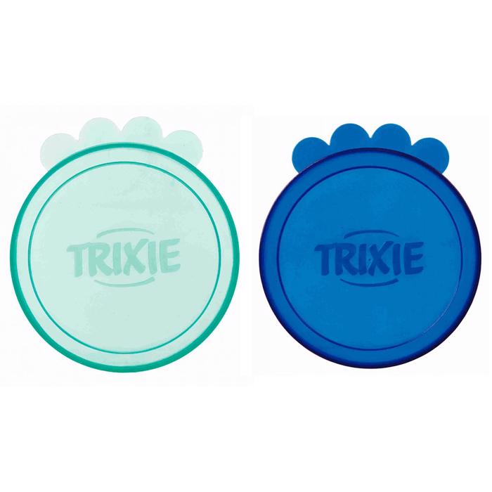 Trixie Burklock För Våtfoder I Smarta Färger 2-Pack Ø10cm Blågrön