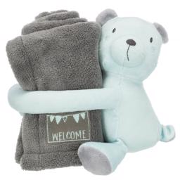 Trixie Junior Mysset Med Filt och Söt Nalle Mint