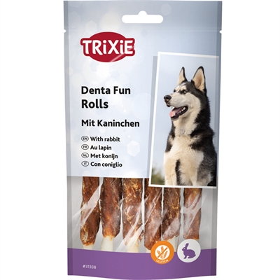 Trixie DentaFun Chewing Rolls Tuggpinnar med Kanin 6 Stk.