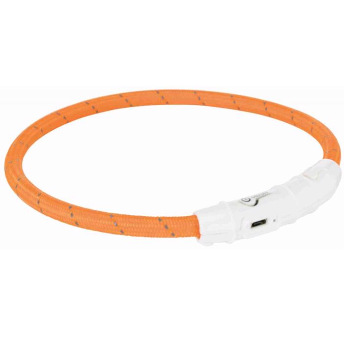 Halsbånd med lys med usb i farven orange