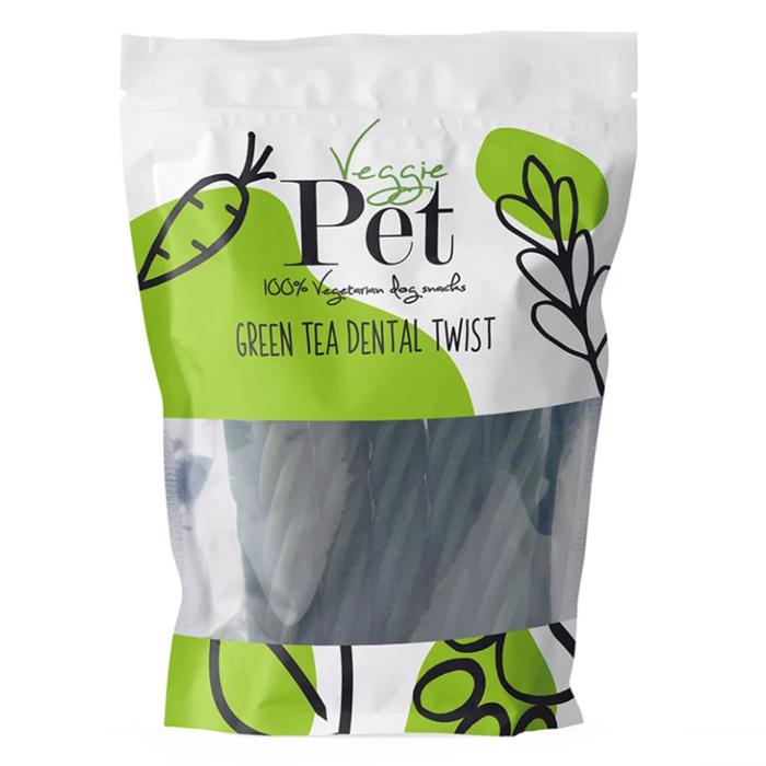 VeggiePet Green Tea Dental Twist Vegan Snack 100g