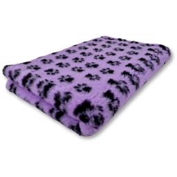 Veterinärsäng Extra Soft Design Lilac & Black Paw 100 x 150 cm