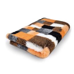 Vet Bed Extra Soft Design Patchwork Orange 100 x 150 cm