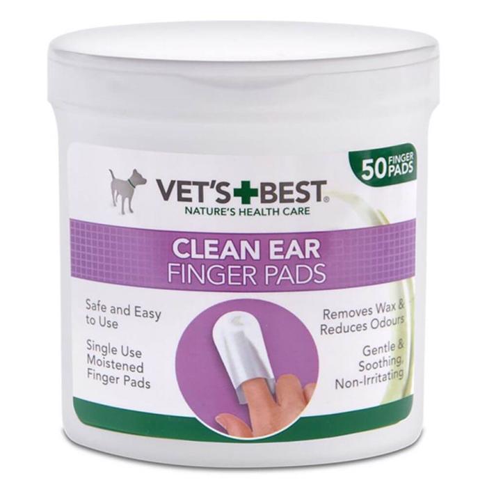 Vet\'s Best Clean Ear Finger Pads Rengör Öronen På Vovven 50st