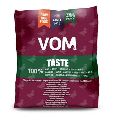 VOM Taste Råfoder Lösa frysta köttbullar Anka 1 påse á 560g