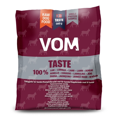 VOM Taste Råfoder Lösa frysta köttbullar med lamm 15 påsar á 560 g