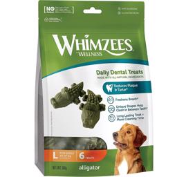 Whimzees Tuggben Alligator LARGE Glutenfri Vegan 6st GREEN